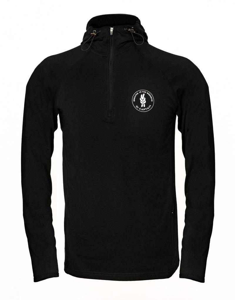 The Escape Half Zip Hoodie is your new go-to training sportswear piece.  A Long Sleeve Hoodie designed from breathable lightweight material, providing performance stretch and comfort, cut from stretchy poly/spandex knit fabric.  The High Funnel Neck design allows you to quickly unzip for increased ventilation